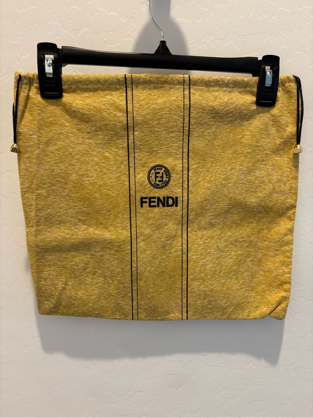 Fendi Yellow Drawstring Dust Bag